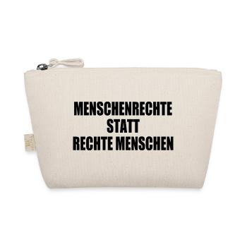 menschenrechte statt rechte menschen - Bio-Täschchen - Natur - Vorne