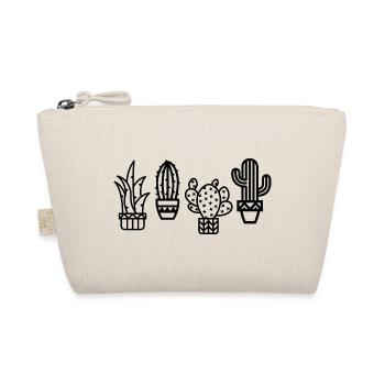 cactus cute houseplants botany comic cartoon - Organic Pouch - nature - Front