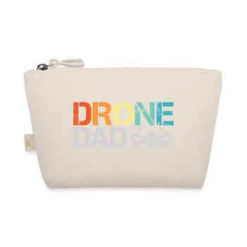 drone dad retro vintage design drone flight icon - Organic Pouch - nature - Front