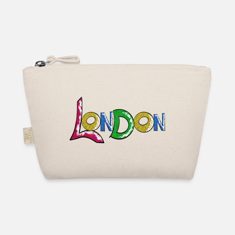 Vibrant London lettering in gradient Organic Pouch
