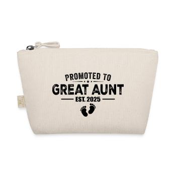 Promoted To Great Aunt 2025 Funny For New Aunt - Trousse biologique - nature - Devant