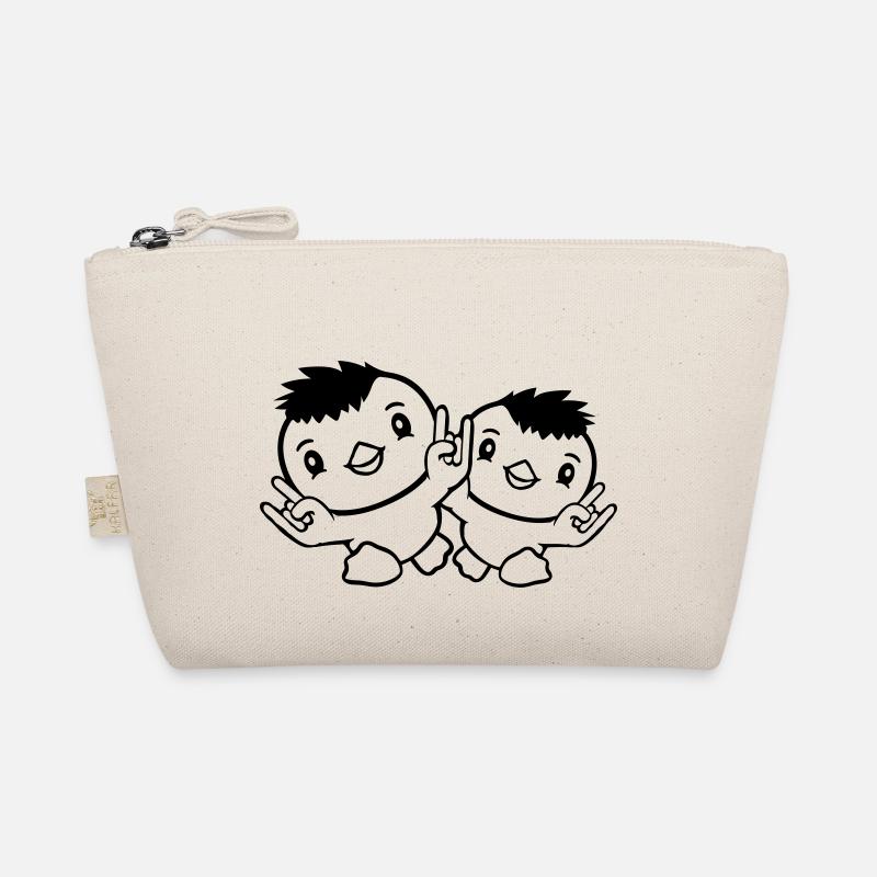 2 Heavy Metal Duck Bird Team Chick Skirt Hand Gesture Organic Pouch