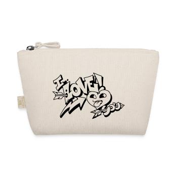 I Love You / Graffiti / Valentine's Day - Organic Pouch - nature - Front
