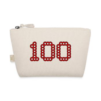 100. 100 YEARS. 100th ANNIVERSARY. BIRTHDAY 100 - Organic Pouch - nature - Front