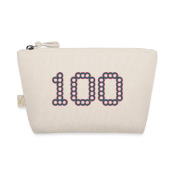 100. 100 YEARS. 100th ANNIVERSARY. BIRTHDAY 100 - Organic Pouch - nature - Front