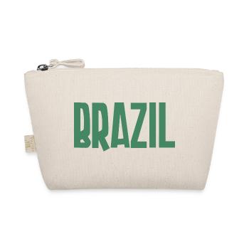 Brasilien Schriftzug Grün Kraft - Bio-Täschchen - Natur - Vorne