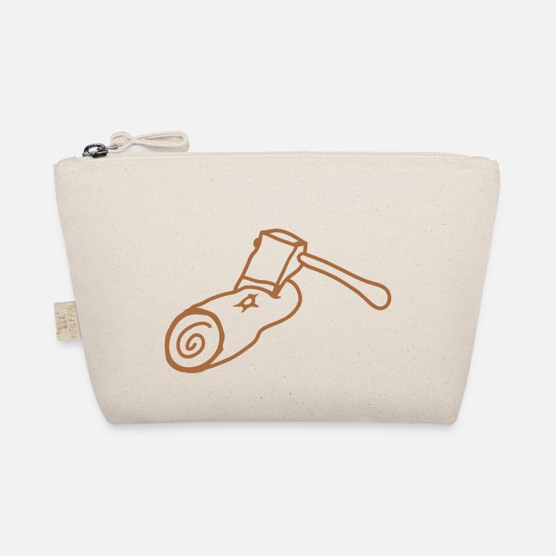 Axt Baum Fällen Holzfäller Wald Stumpf Holz Hacken Bio-Täschchen