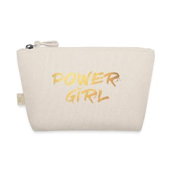 Power Girl Gold Girl Energy Handwriting Deluxe - Organic Pouch - nature - Front