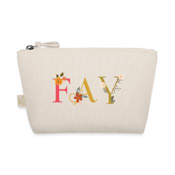 FAY name decorated with flowers - Organic Pouch - nature - Front