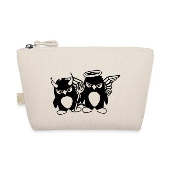 2 Penguins Angel Devil Evil Good Sky Hell Cool - Organic Pouch - nature - Front