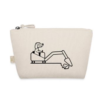 Hund Knochen Vergraben Bagger Buddeln Cool Baggern - Bio-Täschchen - Natur - Vorne
