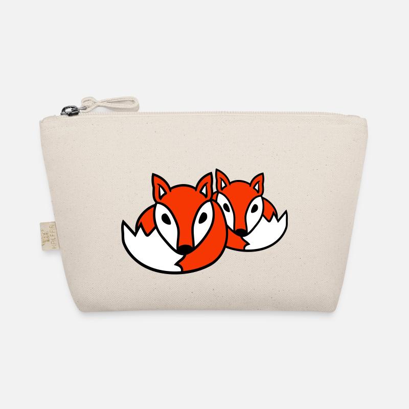 2 Foxes Friends Red Fox Two Wild Animals Team Organic Pouch