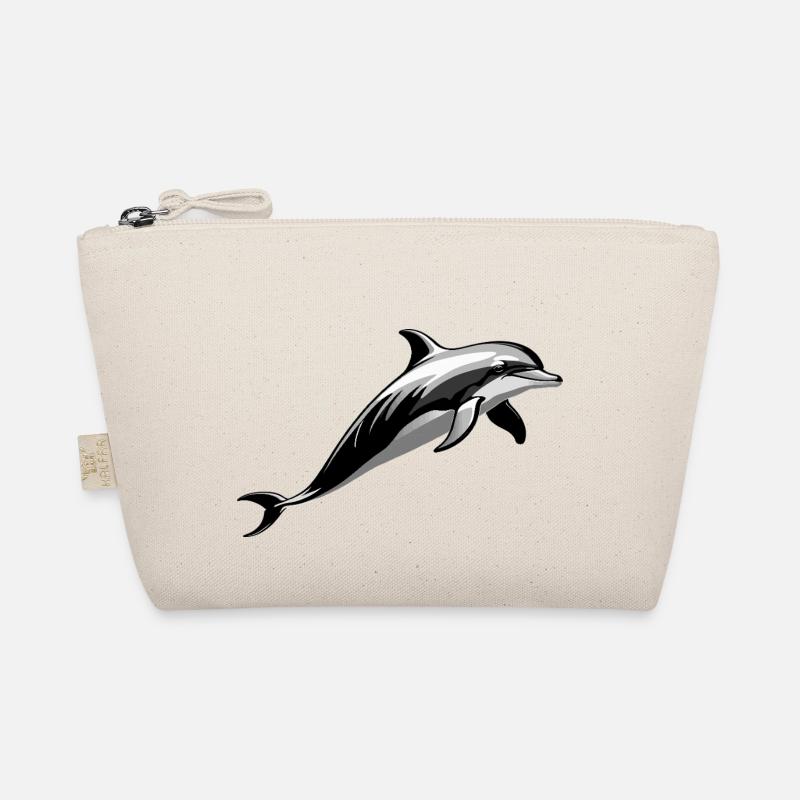 Delfin - Cute Ocean Pet Design - Bio-Täschchen - Natur