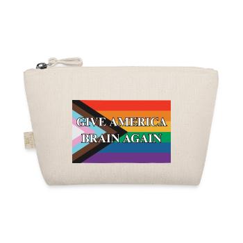 Give America Brain Again Progress Pride Flag - Bio-Täschchen - Natur - Vorne