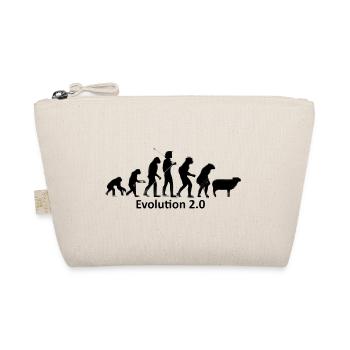 Evolution des Menschen in Silhouette - Bio-Täschchen - Natur - Vorne