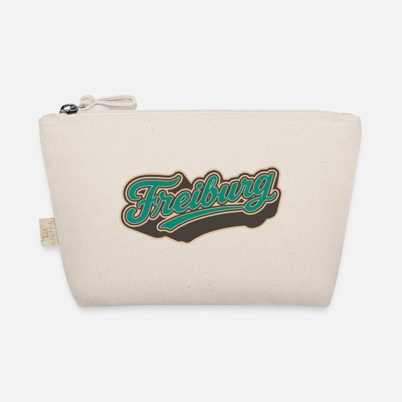Freiburg Retro Schriftzug Vintage Stil - Bio-Täschchen - Natur