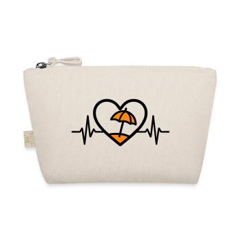Beach Heart Holiday Sun - Organic Pouch - nature - Front