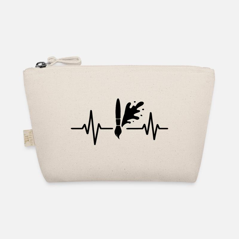 Paint Roller Heartbeat Line DIY Painter Design Organic Pouch