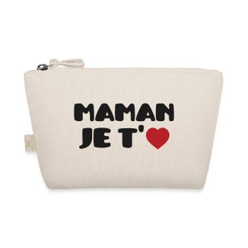 Mama Ich liebe dich – Muttertag - Bio-Täschchen - Natur - Vorne