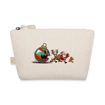 Boule de Noël Drôle avec Santa et Renne - Trousse biologique - nature - Devant