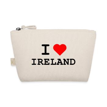 I love Ireland - design with a red heart - Organic Pouch - nature - Front