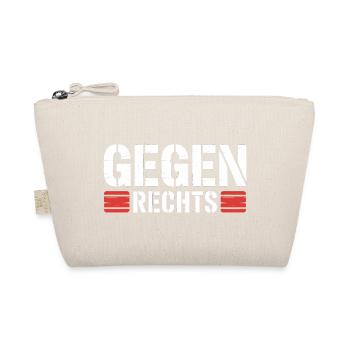 Against the Right - Funny Antifa Slogan - Organic Pouch - nature - Front