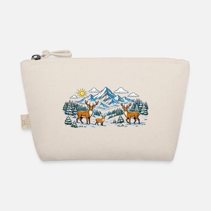 Mountains Forest Deer Panorama Organic Pouch