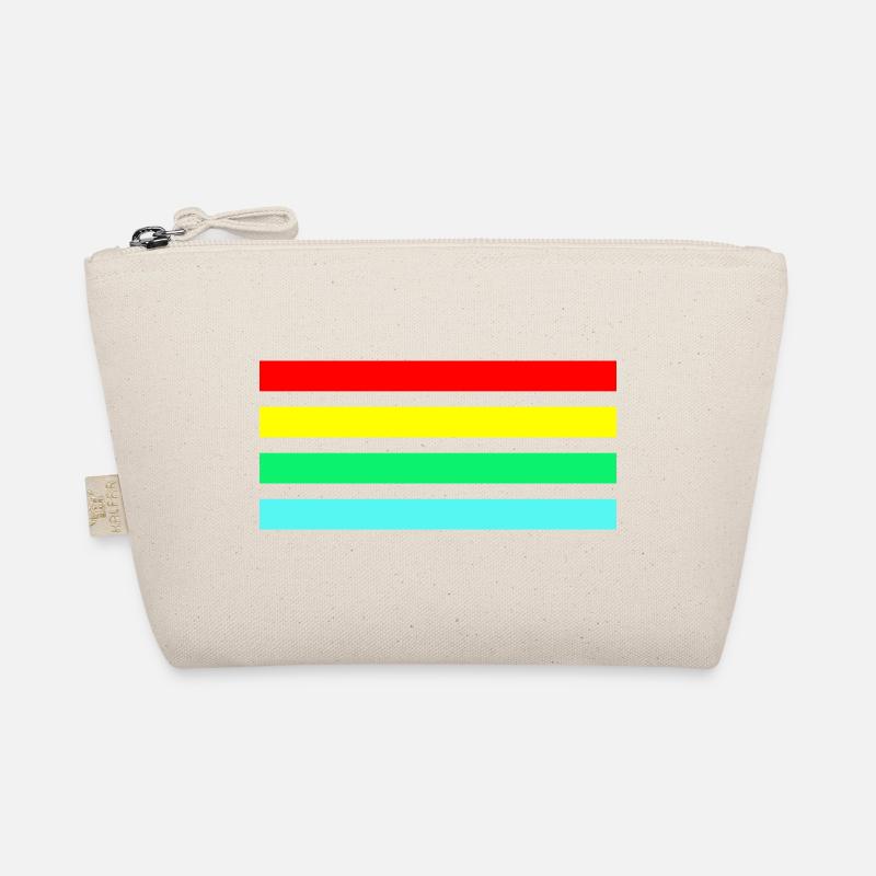 Retro Neonfarbige arc Streifenkomposition - Bio-Täschchen - Natur
