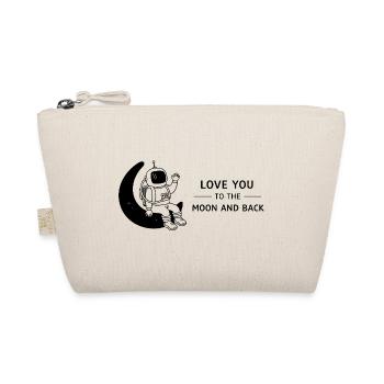 Love You To The Moon And Back Doodle - Organic Pouch - nature - Front