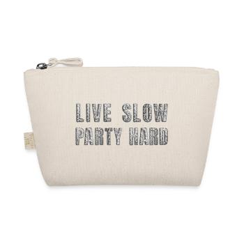 Live lentement, fête à fond – Glitter Disco Statement - Trousse biologique - nature - Devant