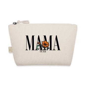 Mama – Florale Vintage Blume Geschenkidee - Bio-Täschchen - Natur - Vorne