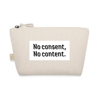 No consent, no content. Gegen Gewalt gegen Frauen - Bio-Täschchen - Natur - Vorne