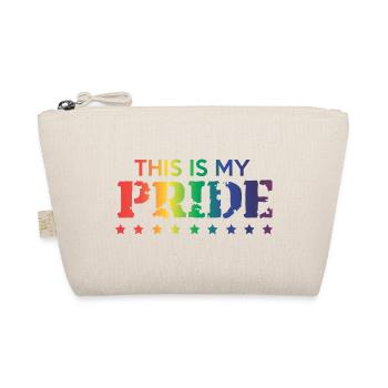 This Is My Pride Rainbow LGBTQ Quote Graphic - Organic Pouch - nature - Front