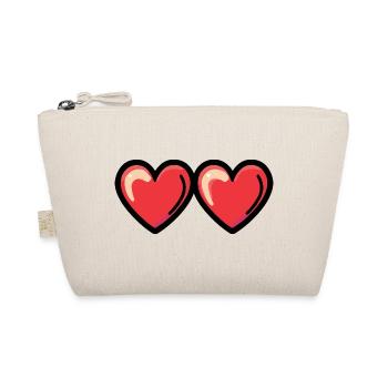 Herzen Liebe Symbol - Bio-Täschchen - Natur - Vorne