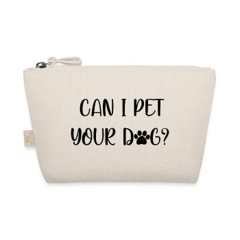 Darf ich deinen Hund streicheln lustiges Welpenliebhaber-Geschenk - Bio-Täschchen - Natur - Vorne