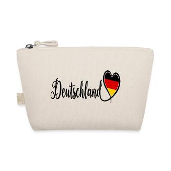Deutschland Herzflagge Script - Bio-Täschchen - Natur - Vorne