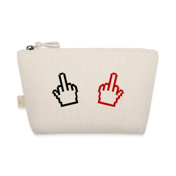 Pixel Mittelfinger - Bio-Täschchen - Natur - Vorne