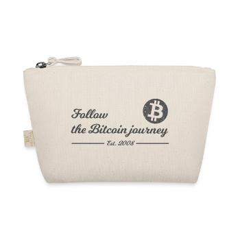 Bitcoin Reise Schriftzug - Bio-Täschchen - Natur - Vorne