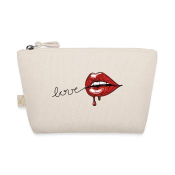 Crimson Drip - Red Lips Line Art - Trousse biologique - nature - Devant