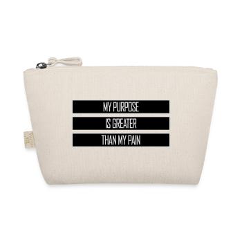 Mon but est plus grand que ma douleur, ce qui signifie le logo des guillemets - Trousse biologique - nature - Devant