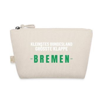 Bremen Kleinstes Bundesland größte Klappe lustig - Bio-Täschchen - Natur - Vorne