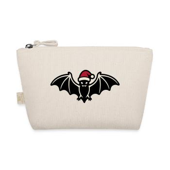 Fledermaus Weihnachtsmann Icon - Bio-Täschchen - Natur - Vorne