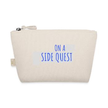 On A Side Quest Gaming Adventure Spruch Logo Text - Bio-Täschchen - Natur - Vorne