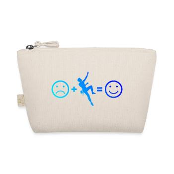 Geschenkidee für die Bouldererin mit Sportklettern - Bio-Täschchen - Natur - Vorne