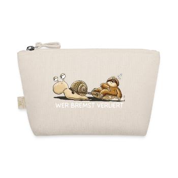 Wer bremst verliert Faultier Schnecke Tierhumor - Bio-Täschchen - Natur - Vorne