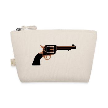 Revolver Pistole Western Icon - Bio-Täschchen - Natur - Vorne