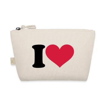 I - love - Organic Pouch - nature - Front