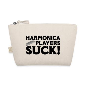 Harmonica Players Suck! - Organic Pouch - nature - Front