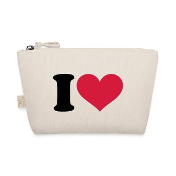 I - HEART - Organic Pouch - nature - Front