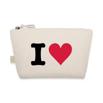 I - Heart - Love - Bio-Täschchen - Natur - Vorne